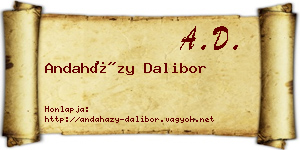 Andaházy Dalibor névjegykártya